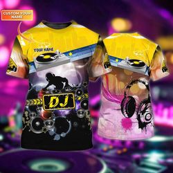 custom colorful dj 3d shirt: ideal gift for djs men & women vibrant & unique