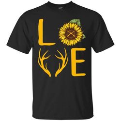 agr love sunflower deer hunting shirt