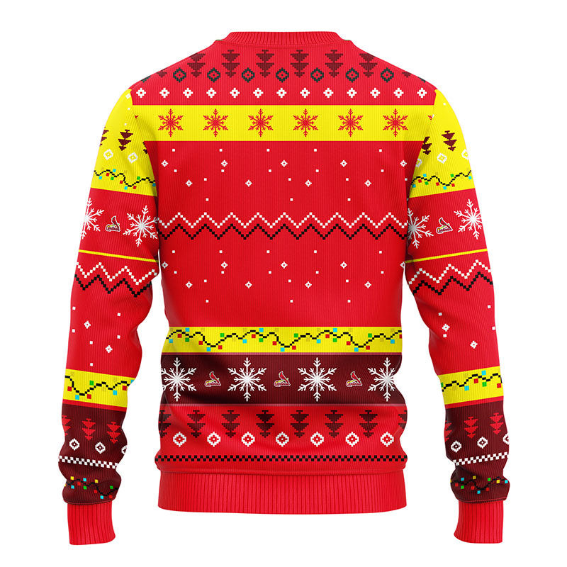 MLB St. Louis Cardinals Dabbing Santa Claus Ugly Hoodie 3D Zip Hoodie 3D Ugly Christmas Sweater 3D Fleece Hoodie