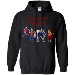 agr mashup rick and morty schwifty stranger things hoodie