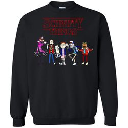 agr mashup rick and morty schwifty stranger things sweatshirt
