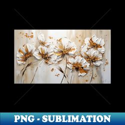 3D flowers - creamy and textured painting - Decorative Sublimation PNG File - Perfect for Creative Projects