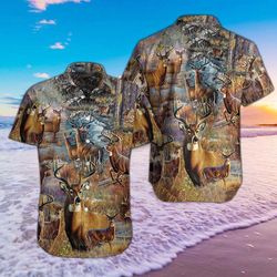 deer collage hunting hawaii shirts 06646