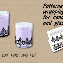 Candle or glass wrap is an easy way to decorate