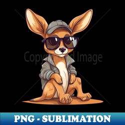 cool kangaroo with baseball cap - vintage sublimation png download - defying the norms