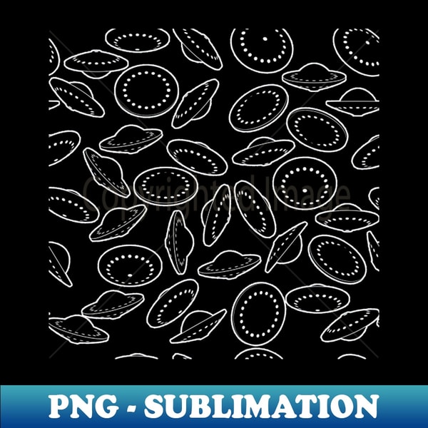 Black and White UFO pattern - Instant PNG Sublimation Downlo - Inspire ...