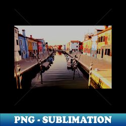 Burano Venice landscape photography canals - Elegant Sublimation PNG Download - Bold & Eye-catching