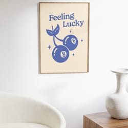 retro 8 ball art, retro wall art, downloadable wall art, feeling lucky poster, large printable art, printable wall art,