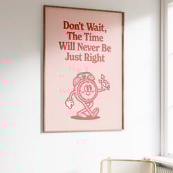 retro quote print, groovy office print, positivity wall art, motivation wall print, trendy wall print, downloadable prin