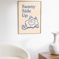 sunny side up retro poster, retro quote wall art, self care wall art, digital download art, retro decor, large printable