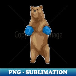 bear boxer boxing gloves - creative sublimation png download - perfect for personalization