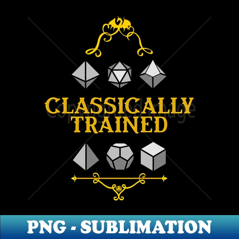 Classically Chained Classically Trained DnD Dice - Vintage Sublimation PNG Downl | Inspire ...