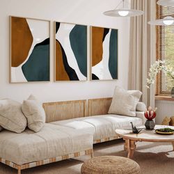 Printable Wall Art Terracotta Art Earth Tone Wall Art Set Of 3 Prints Modern Living Room Decor Bedroom Art Contemporary