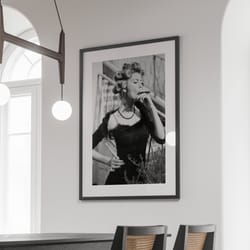 women smoking poster, luxury fashion print, aesthetic bedroom decor, vintage wall art, black and white print,feminist pr