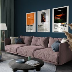 frank ocean set of 3 posters, blonde album cover, novacane, frank ocean graphic poster, lost, album poster, wall art, al