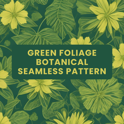green botanical seamless pattern