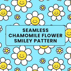 chamomile flower smiley pattern