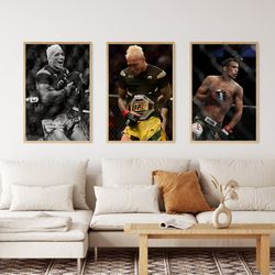 charles oliveira poster, charles oliveira set of 3 posters, wall decor, ufc poster, mma poster, aesthetic poster, trendy