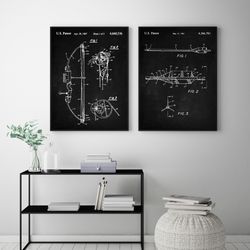 archery patent set of 2, arc patent, arrow poster, outdoor sports decor, -1.jpg