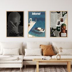 frank ocean poster, frank ocean set of 3 posters, wall decor, aesthetic poster, trendy poster, album poster, music poste