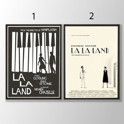 la la land vintage style poster, movie poster, la la land retro poster, romantic movie wall art, la la land gift.jpg