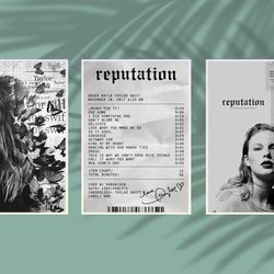 taylor swift posters prints set of 3 reputation album art reputation wall art reputation prints taylor swiftie merch ac