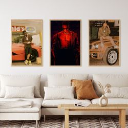 travis scott poster, travis scott set of 3 posters, music poster, travis scott, wall decor, aesthetic poster, trendy pos
