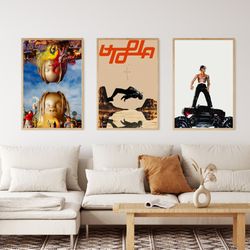 travis scott poster, travis scott set of 3 posters, wall decor, album poster, aesthetic poster, music poster, cactus jac