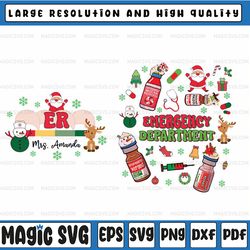 Personalized Nurse Christmas Png,, Emergency Department Christmas Png, Custom Name Christmas Er Nurse, Christmas Png, Di