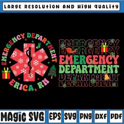 Personalized Christmas ER Christmas Svg, Custom Emergency Department Svg, Christmas Nurse, Christmas Png, Digital Downlo