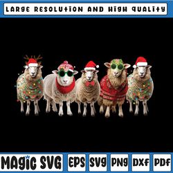 Sheep Christmas Light Png, Christmas Sheeps Farm Animal Xmas Png, Sheep Lover Christmas Png, Christmas Png, Digital Down