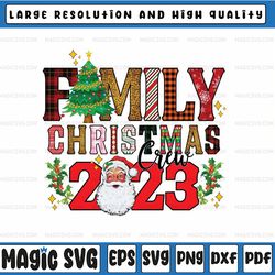 Retro Family Christmas Crew 2023 Matching Family Png, Family Christmas 2023 Leopard Png, Christmas Png, Digital Download