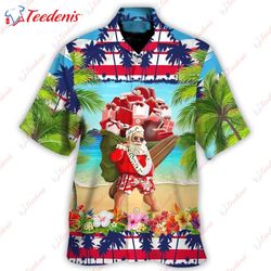 Beachy Santa Claus, July Christmas Aloha Hawaiian Hawaiian Shirt undefined Wear Love, Share Beauty