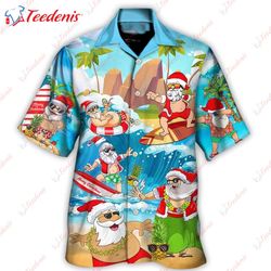 Beachy Santa, Mele Kalikimaka Fun Aloha Hawaiian Shirt undefined Wear Love, Share Beauty
