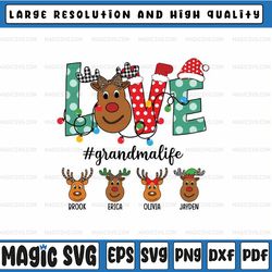 Personalized GrandmaLife Little Reindeer Png, Custom Love Grandma Png, Christmas Png, Digital Download