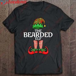 bearded elf christmas matching group t-shirt, christmas family shirts ideas wear love, share beauty