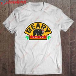 beary christmas bear animal lover shirt, plus size womens christmas shirts wear love, share beauty