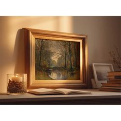 vintage autumn landscape art print artful fall printable