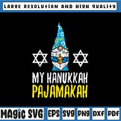 My Hanukkah Pajamakah Png, Funny Chanukah Pajamas Png, Happy Chrismukkah 2021 With Menorah Gnome Hanukkah, Funny Jewish