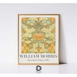 william morris tapestry print, abstract morris exhibition poster,
