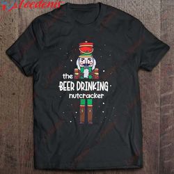 beer drinking nutcracker family matching pajamas t-shirt, mens xmas shirts  wear love, share beauty