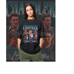 vintage chandler bing 90s shirt, friends sitcom t-shirt, rip matthew perry, chandler bing graphics tee, retro movies fan
