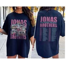 jonas brothers band vintage t-shirt, jonas brothers five albums one night tour sweatshirt, pop rock concert, music band