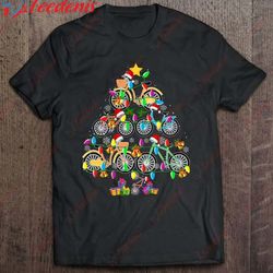 bicycle christmas tree funny santa bicycle lover biker gifts shirt, christmas t shirts womens plus size wear love, shar