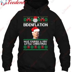 bidenflation have yourself a very little christmas shirt, mens christmas shirts wear love, share beauty
