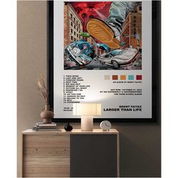 brent faiyaz larger than life album poster, brent