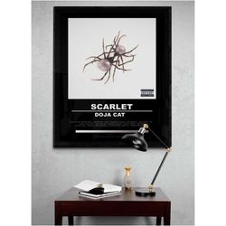 doja cat scarlet album poster 003 black, doja