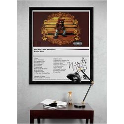 kanye west college dropout album poster, kanye west