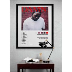 kendrick lamar damn poster, kendrick lamar album poster,