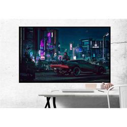 cyberpunk 2077 custom wall decor poster, room decor,